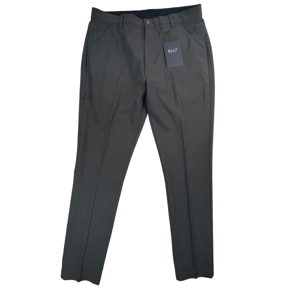 BYLT Premium Basics Kinetic Pant 2.0 Mens 36x31 Gray Charcoal Stretch NWT